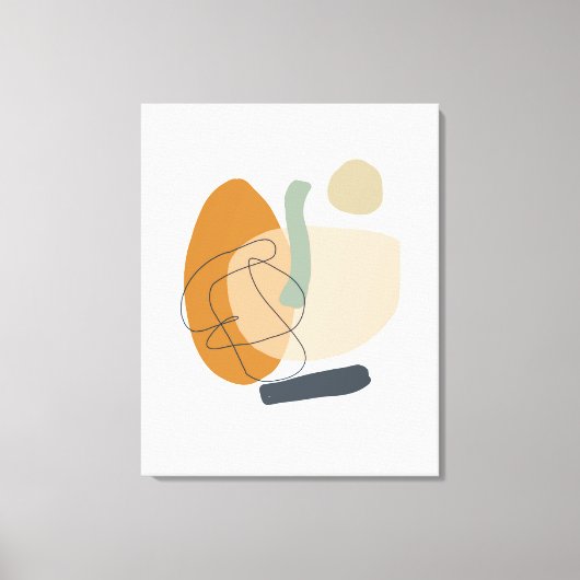 Geometrisch, Abstract, minimaal, modern, pastel Canvas Afdruk (Voorkant)