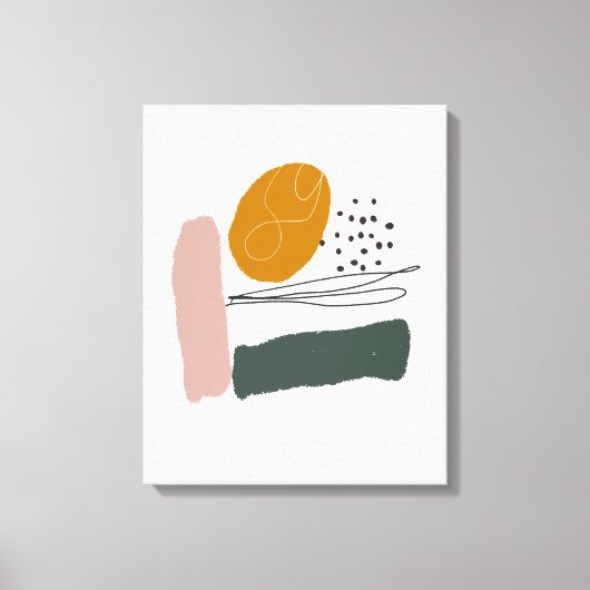Geometrisch, Abstract, minimaal, modern, pastel Canvas Afdruk (Voorkant)