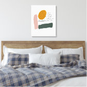 Geometrisch, Abstract, minimaal, modern, pastel Canvas Afdruk (Insitu (Slaapkamer))