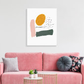 Geometrisch, Abstract, minimaal, modern, pastel Canvas Afdruk (Insitu (Woonkamer))