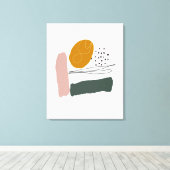 Geometrisch, Abstract, minimaal, modern, pastel Canvas Afdruk (Insitu (Houten vloer))