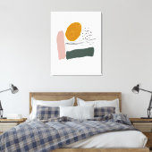 Geometrisch, Abstract, minimaal, modern, pastel Canvas Afdruk (Insitu (Slaapkamer))
