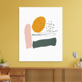 Geometrisch, Abstract, minimaal, modern, pastel Canvas Afdruk (Insitu (Woonkamer))