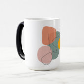 Geometrisch, abstract, minimaal, modern, pastel magische mok (Voorkant links)