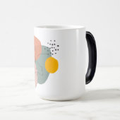 Geometrisch, abstract, minimaal, modern, pastel magische mok (Voorkant rechts)
