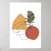 Geometrisch, abstract, minimaal, modern, pastel, P Poster (Voorkant)