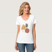 Geometrisch, abstract, minimaal, modern, pastel, p t-shirt (Voorkant volledig)