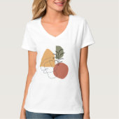 Geometrisch, abstract, minimaal, modern, pastel, p t-shirt (Voorkant)