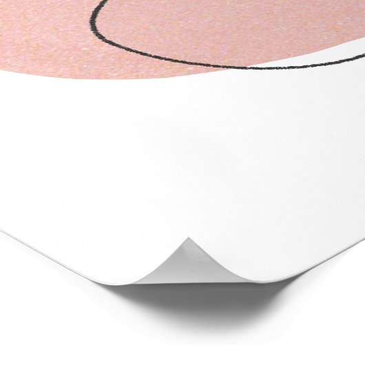 Geometrisch, abstract, minimaal, modern, pastel poster (Hoek)