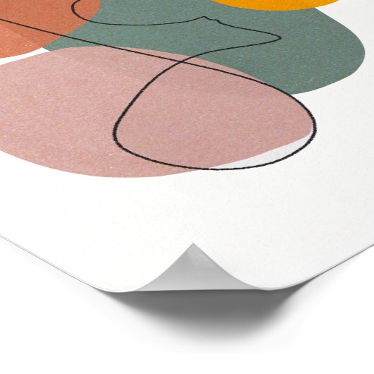 Geometrisch, Abstract, minimaal, modern, pastel Poster (Hoek)