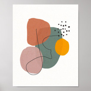 Geometrisch, Abstract, minimaal, modern, pastel Poster