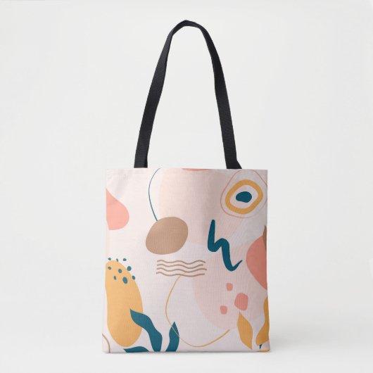 Geometrisch, Abstract, minimaal, modern, pastel Tote Bag (Voorkant)