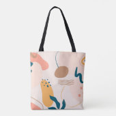 Geometrisch, Abstract, minimaal, modern, pastel Tote Bag (Achterkant)