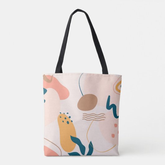 Geometrisch, Abstract, minimaal, modern, pastel Tote Bag (Achterkant)