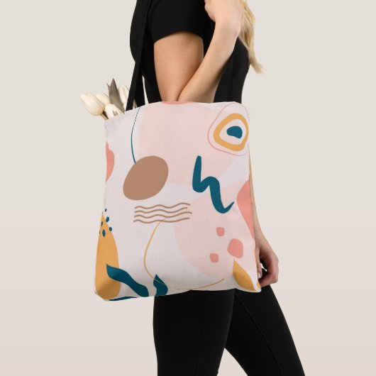 Geometrisch, Abstract, minimaal, modern, pastel Tote Bag (Dichtbij)