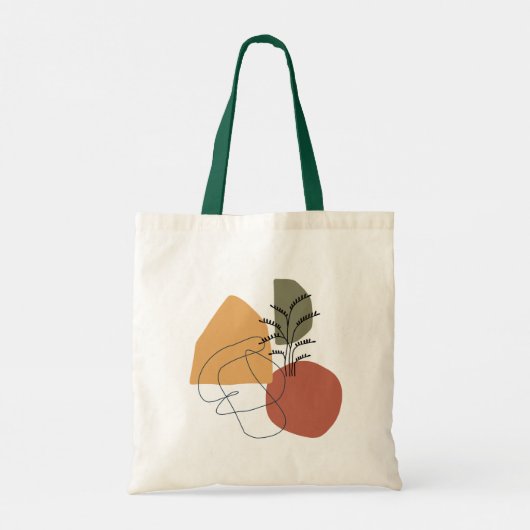 Geometrisch, Abstract, minimaal, modern, pastel Tote Bag (Achterkant)