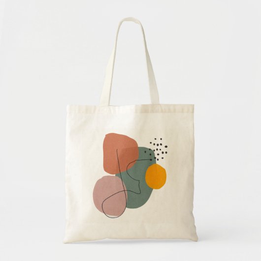 Geometrisch, abstract, minimaal, modern, pastel tote bag (Voorkant)
