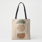 Geometrisch, abstract, minimaal, modern, pastel tote bag (Voorkant)
