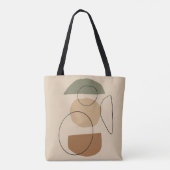 Geometrisch, abstract, minimaal, modern, pastel tote bag (Achterkant)