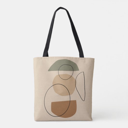 Geometrisch, abstract, minimaal, modern, pastel tote bag (Achterkant)