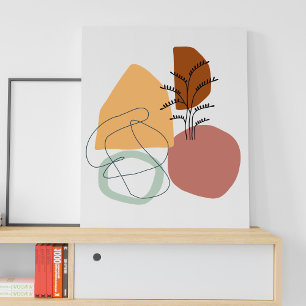 Geometrisch abstract minimaal modern pastelposter poster