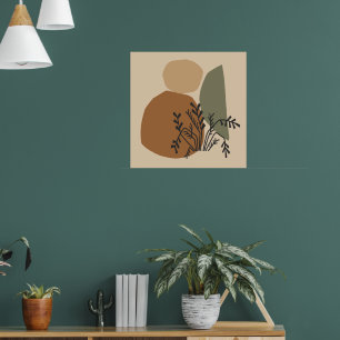 Geometrisch abstract minimaal modern pastelposter poster