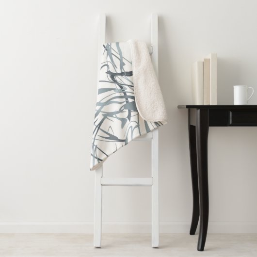 Geometrisch Abstract minimumvormig ontwerp Sherpa Deken (In situ)