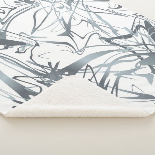 Geometrisch Abstract minimumvormig ontwerp Sherpa Deken (3/4)