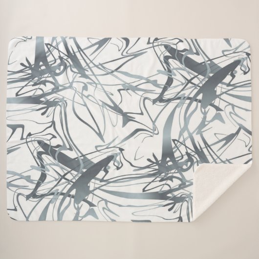 Geometrisch Abstract minimumvormig ontwerp Sherpa Deken (Voorkant (horizontaal))