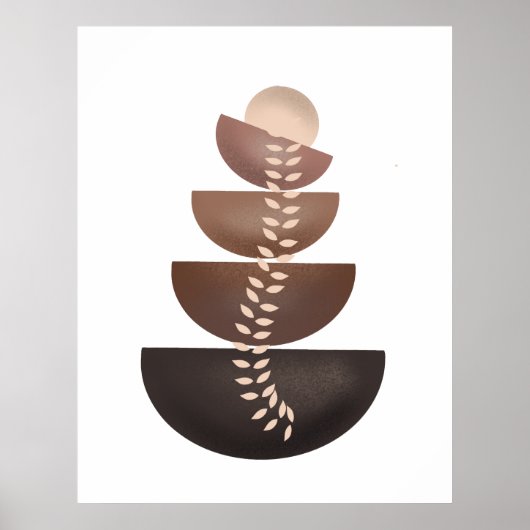 Geometrisch abstract modern minimal wall art poste poster (Voorkant)