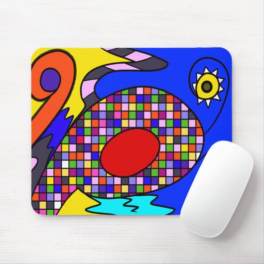 Geometrisch abstract muismat (Met muis)
