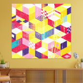 Geometrisch, abstract naadloos ontwerp. canvas afdruk (Insitu (Woonkamer))