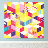 Geometrisch, abstract naadloos ontwerp. canvas afdruk (Insitu (Houten vloer))