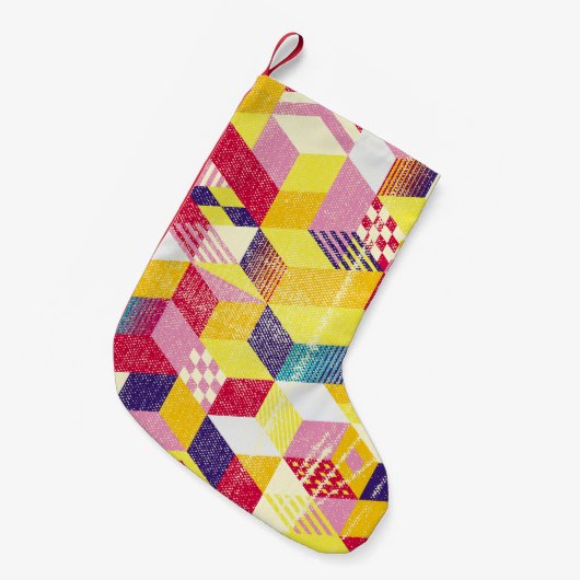 Geometrisch, abstract naadloos  ontwerp. kleine kerstsok (Voorkant (Hangend))