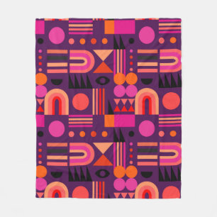 Geometrisch abstract naadloos patroon met vormen v fleece deken