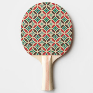 geometrisch, abstract naadloos patroon. tafeltennisbatje