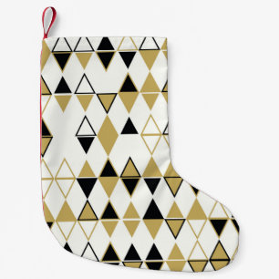 Geometrisch abstract naadloos patroon van gekleurd kleine kerstsok