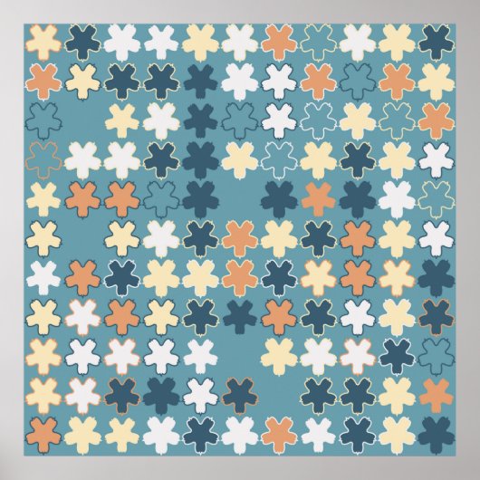 Geometrisch abstract naadloos patroon van gekleurd poster (Voorkant)