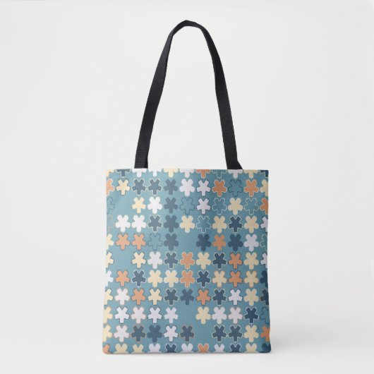 Geometrisch abstract naadloos patroon van gekleurd tote bag (Voorkant)