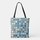 Geometrisch abstract naadloos patroon van gekleurd tote bag (Achterkant)
