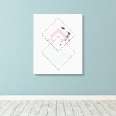 Geometrisch abstract ontwerp canvas afdruk (Insitu (Houten vloer))