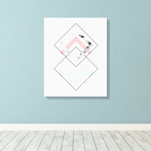 Geometrisch abstract ontwerp canvas afdruk (Insitu (Houten vloer))