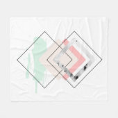 Geometrisch abstract ontwerp fleece deken (Voorkant (Horizontaal))
