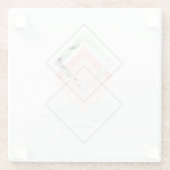 Geometrisch abstract ontwerp glazen onderzetter (Achterkant)