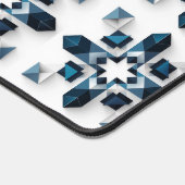 Geometrisch Abstract Ontwerp in Blauw en Wit Bureaumat (Hoek)
