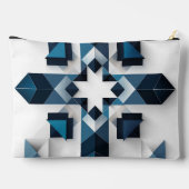Geometrisch Abstract Ontwerp in Blauw en Wit Etui (Achterkant)