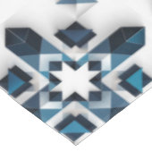 Geometrisch abstract ontwerp in blauw en wit tafelkleed (Gekanteld)