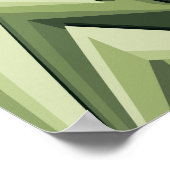 Geometrisch abstract ontwerp in groene tinten poster (Hoek)