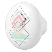 Geometrisch abstract ontwerp keramische knop (Rechts)