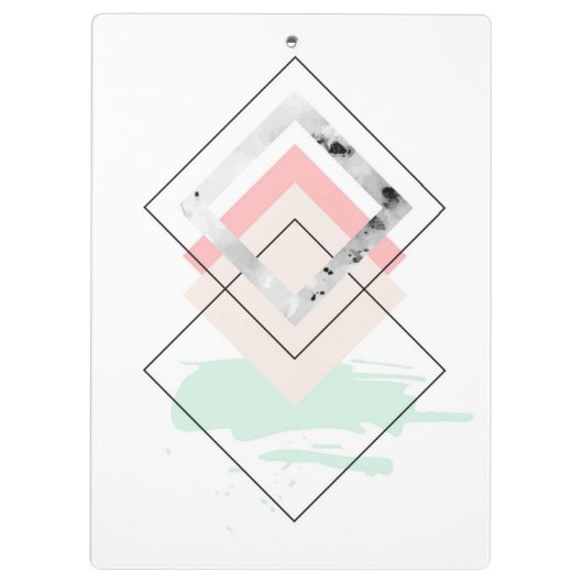 Geometrisch abstract ontwerp klembord (Achterkant)